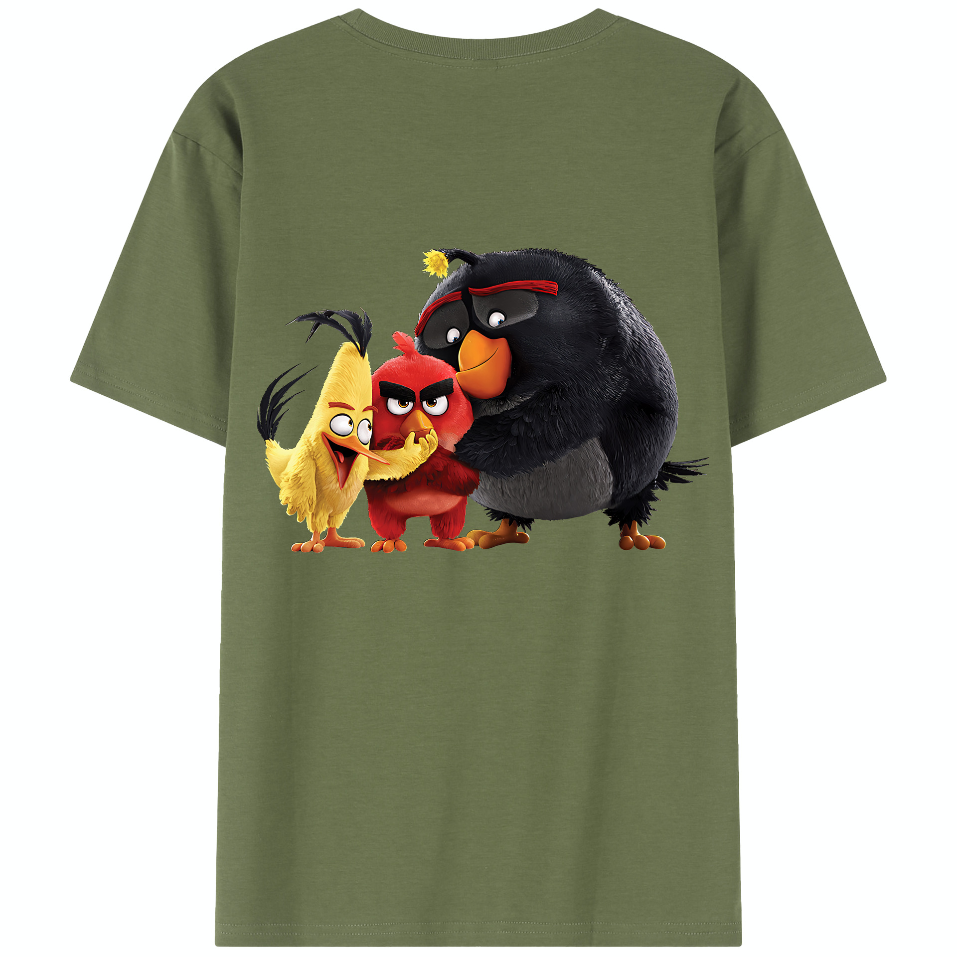 （画像用） Angry Birds アングリーバード 綿100％半袖Tシャツ（背面プリント）